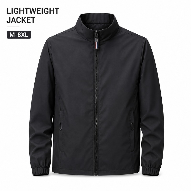Windbreaker Men Zip - Giacca antivento leggera da uomo, casual,