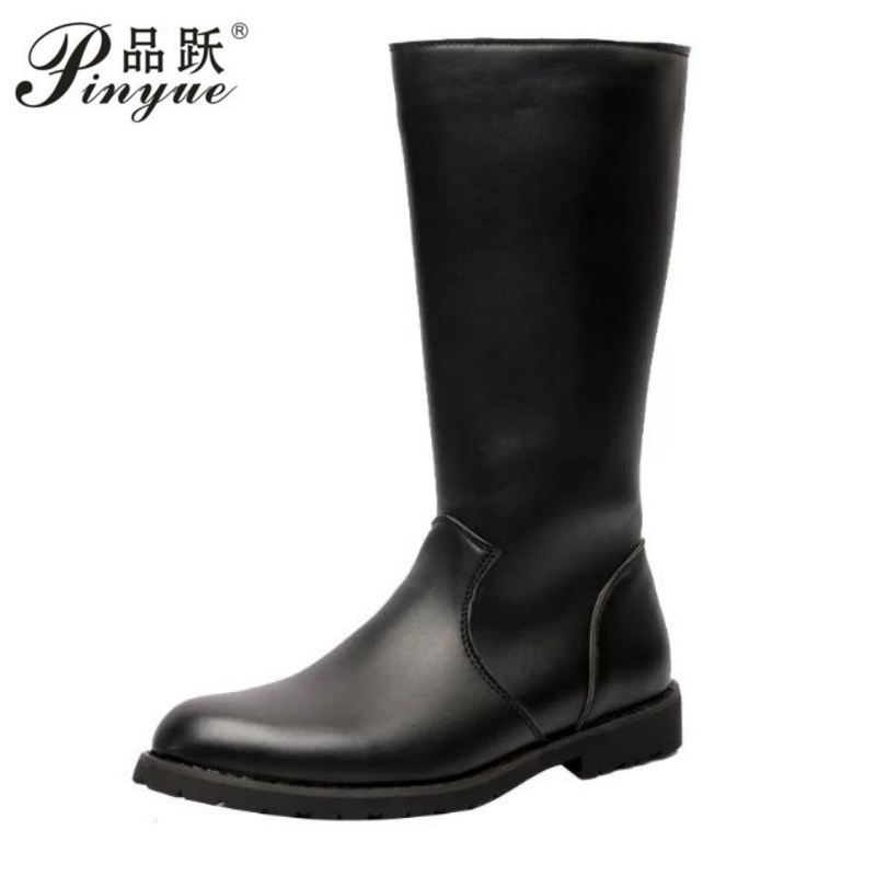 Mens Fashion Combat Boots - Stivali da moto in vera pelle