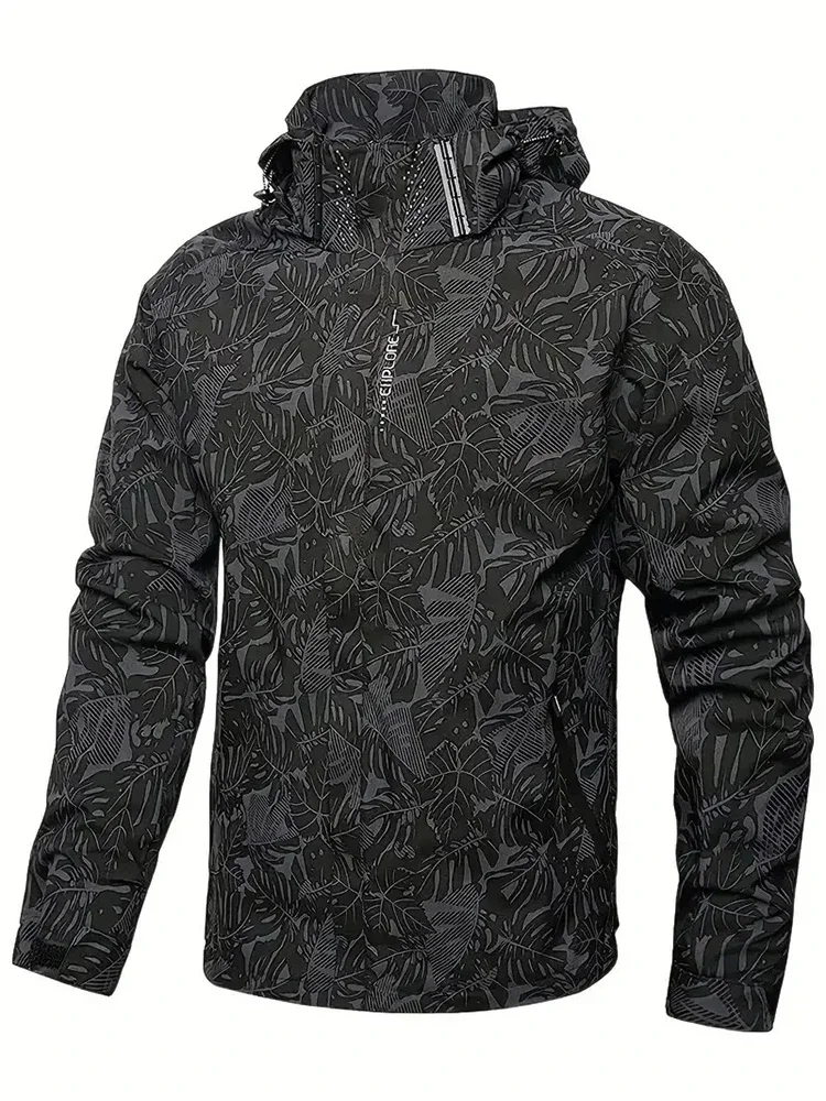 Windbreaker Men Zip - Giacca Casual da Uomo Impermeabile Antivento