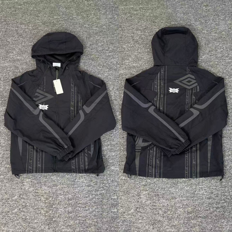 Windbreaker Men Zip - Giacca Vintage Nera Mertra Antivento con