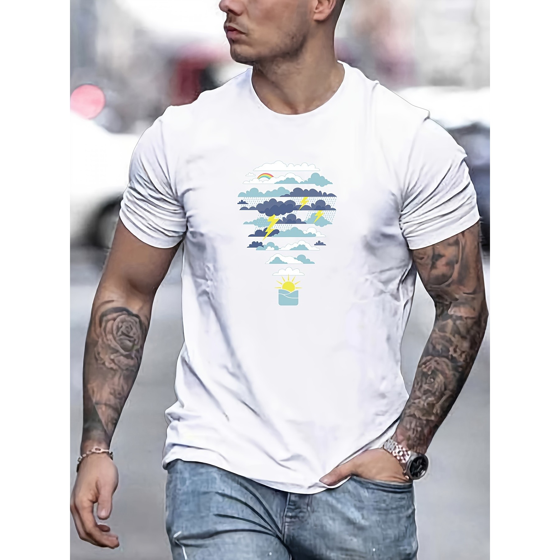 Men'S Fashion For Hot Weather - T-shirt da uomo in cotone traspirante