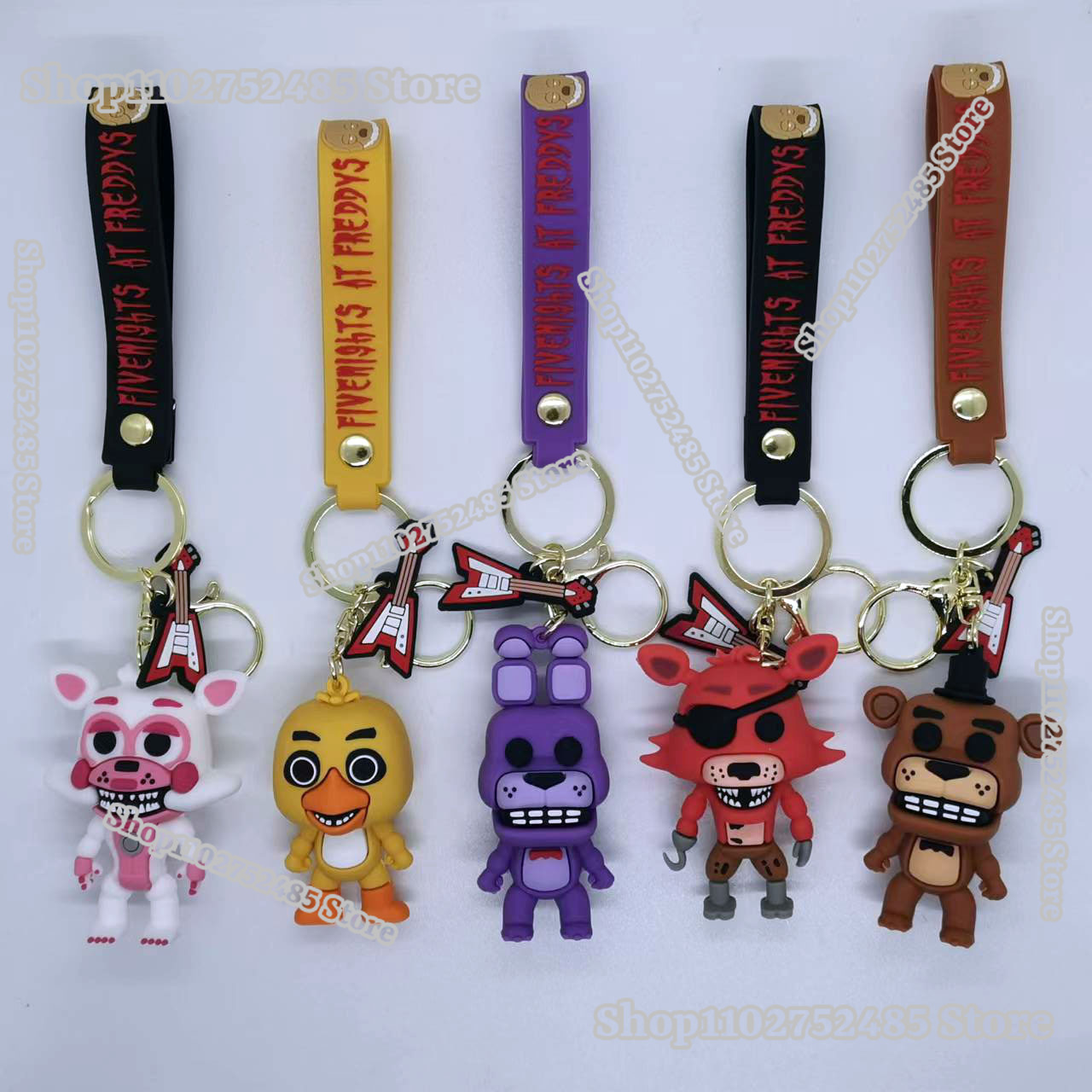 Men Fashion Key - 5 Pezzi Portachiavi con Personaggi Anime