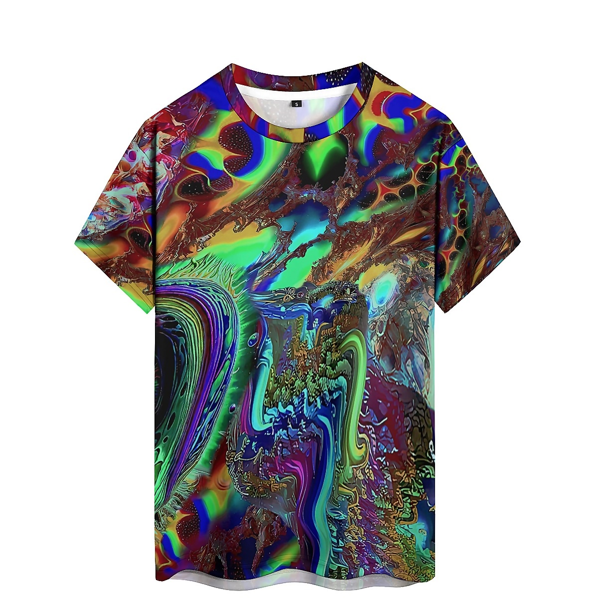 Mens Fashion Dress Shirts - T-shirt a maniche corte stampata in