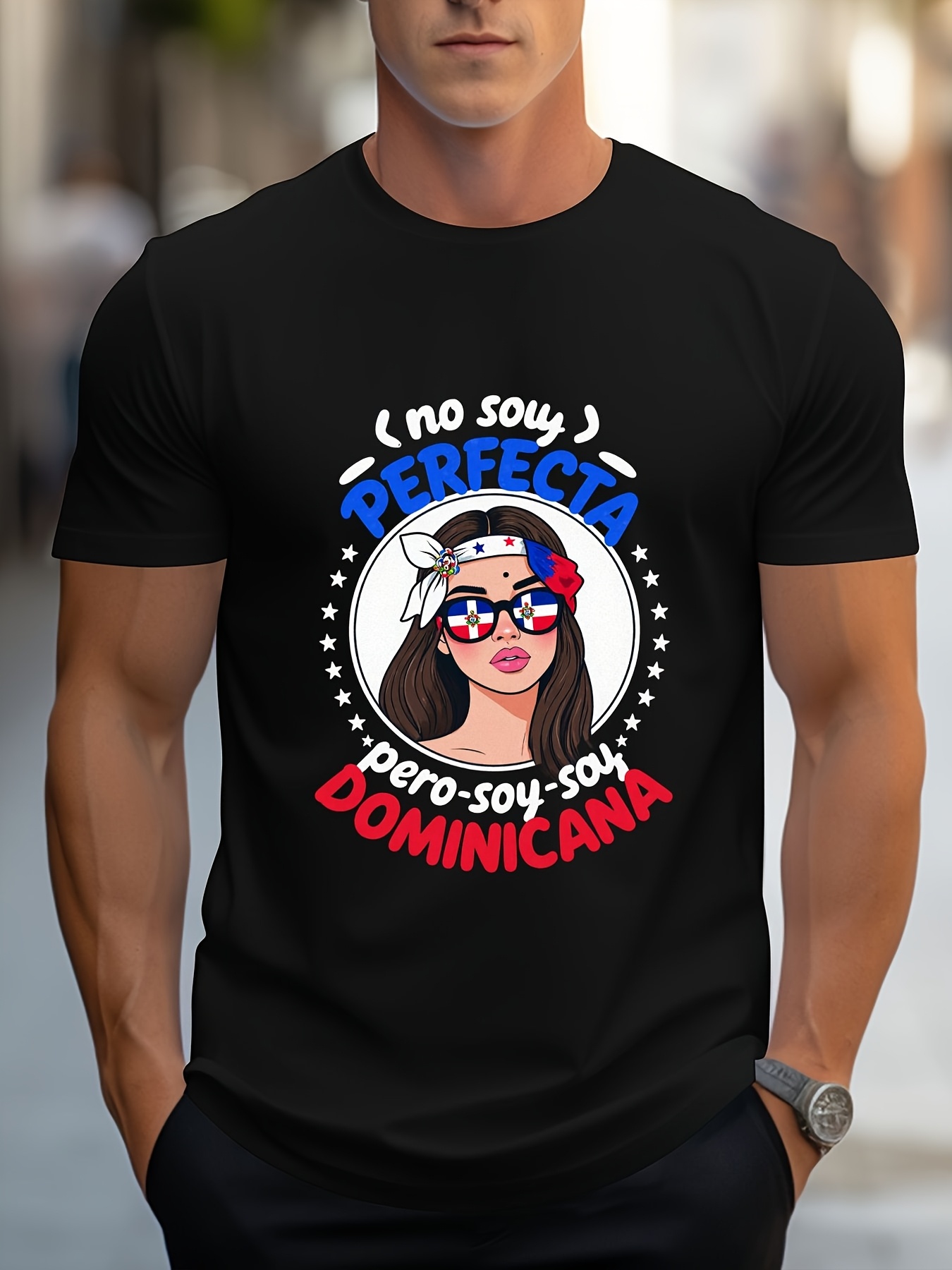 Mens Fashion Style Images - T-shirt da uomo fantasia 2026, nera