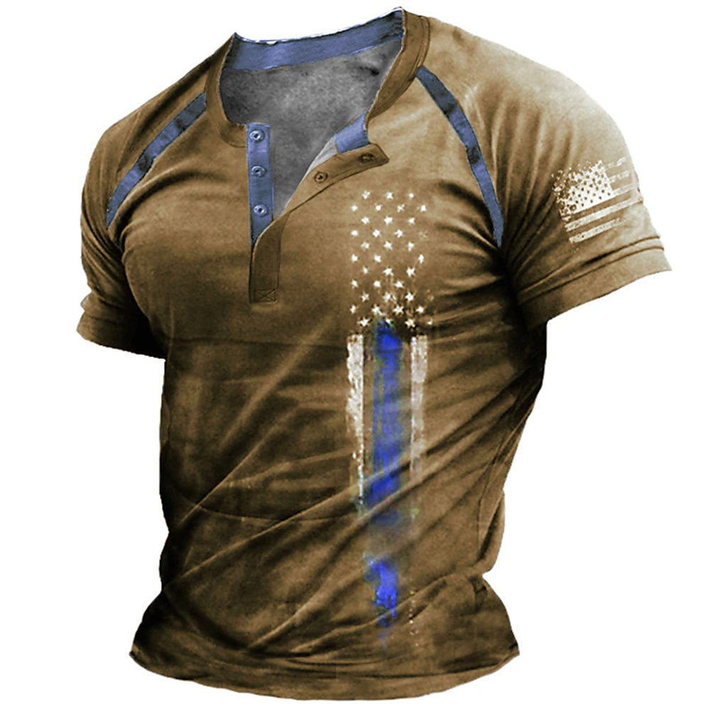 Men'S Fashion Tips - Divertente Maglietta Henry con Stampa 3D