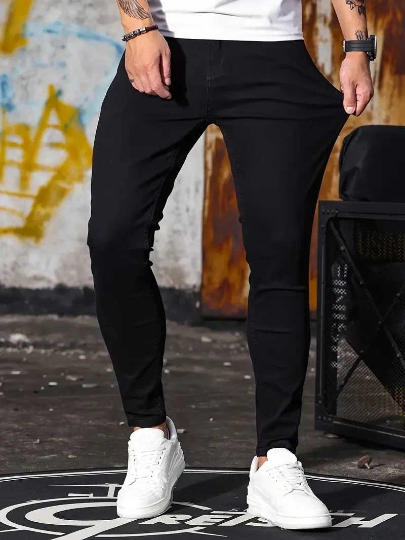 Skinny Jeans Ripped - Jeans da Uomo Blu Cielo e