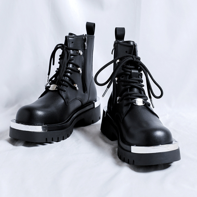 Mens Fashion Combat Boots - Stivali da Combattimento per Uomo, Stile