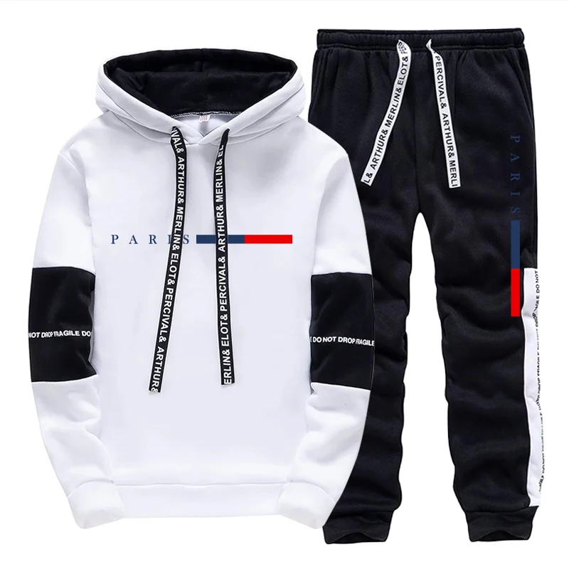 Men'S Fashion Tips - Set da Uomo/Felpa con Cappuccio/Pantaloni Moda