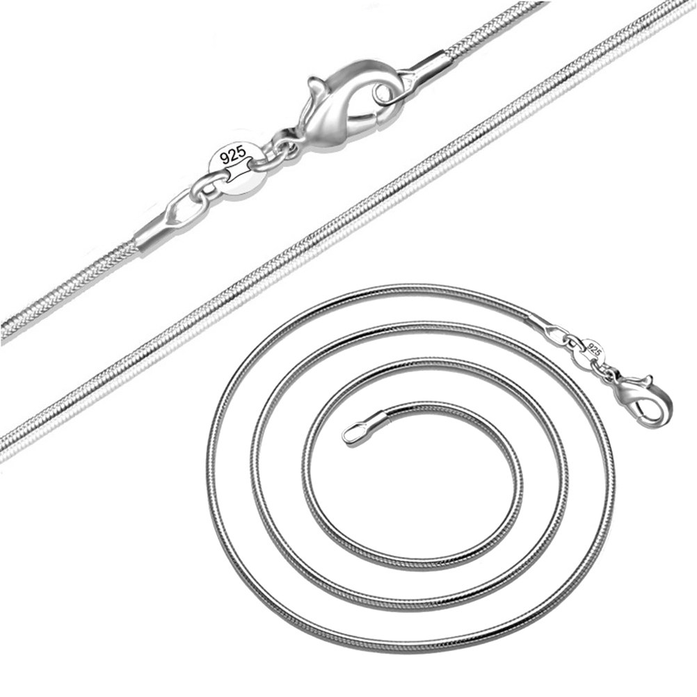 Men Fashion Elegant - Collana a Catena Serpente Placcata Argento
