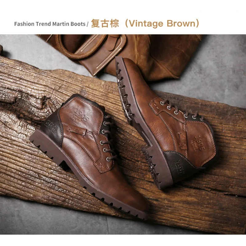 Stivaletti da uomo in pelle Ta - Mens Fashion Combat Boots recensione e prezzo
