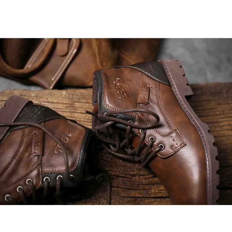 Stivaletti da uomo in pelle Ta - Mens Fashion Combat Boots recensione e prezzo