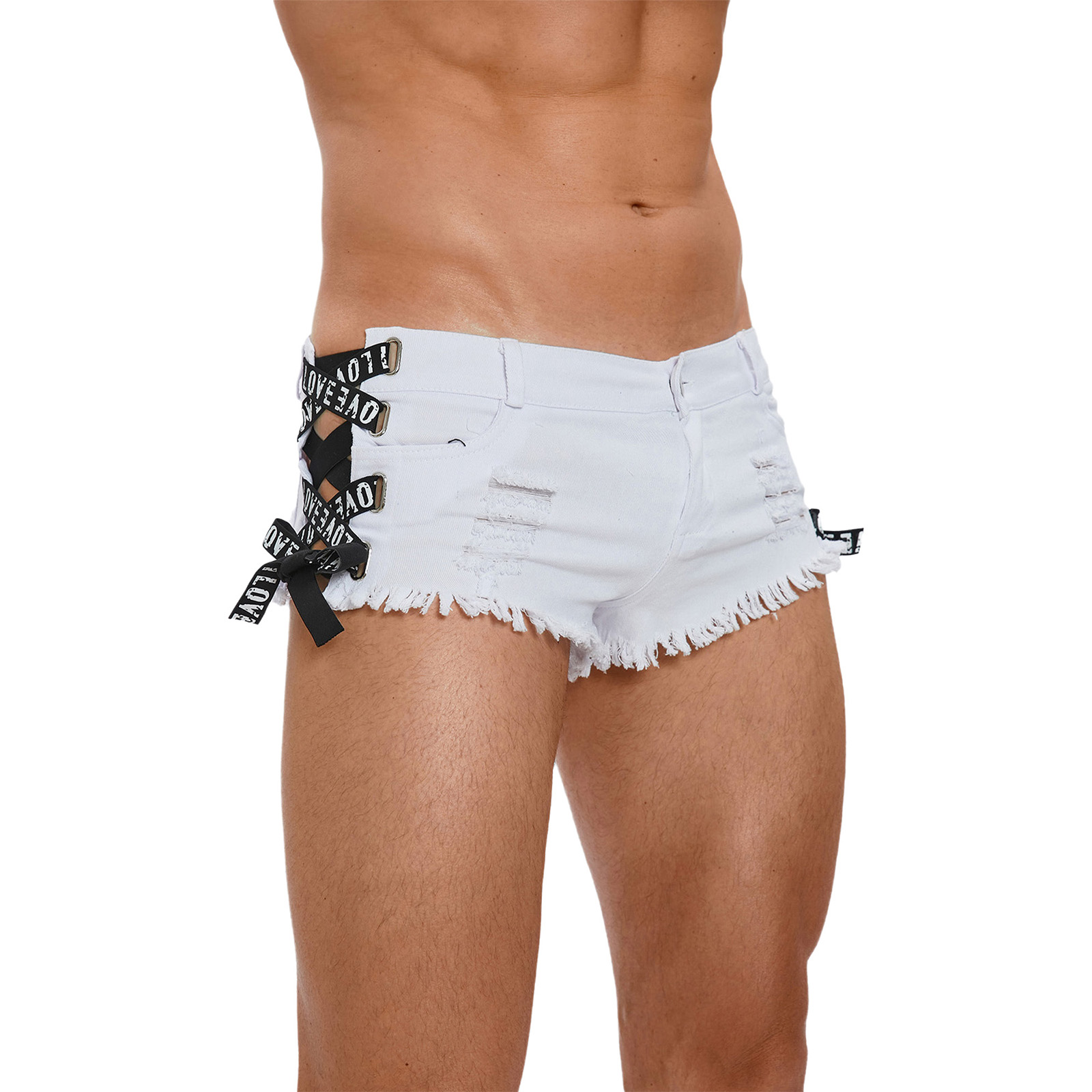 Shorts da uomo in denim a vita - Skinny Jeans Ripped recensione e prezzo