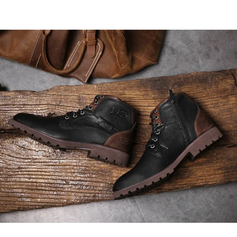 Stivaletti da uomo in pelle Ta - Mens Fashion Combat Boots recensione e prezzo