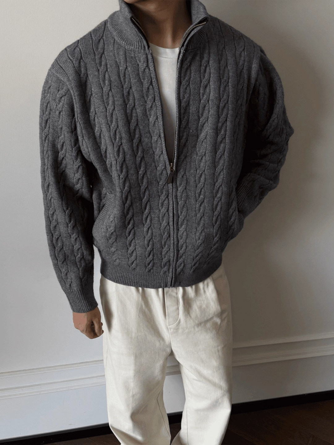 Maglioni con Colletto in Pelli - Mens Fashion Style Images recensione e prezzo
