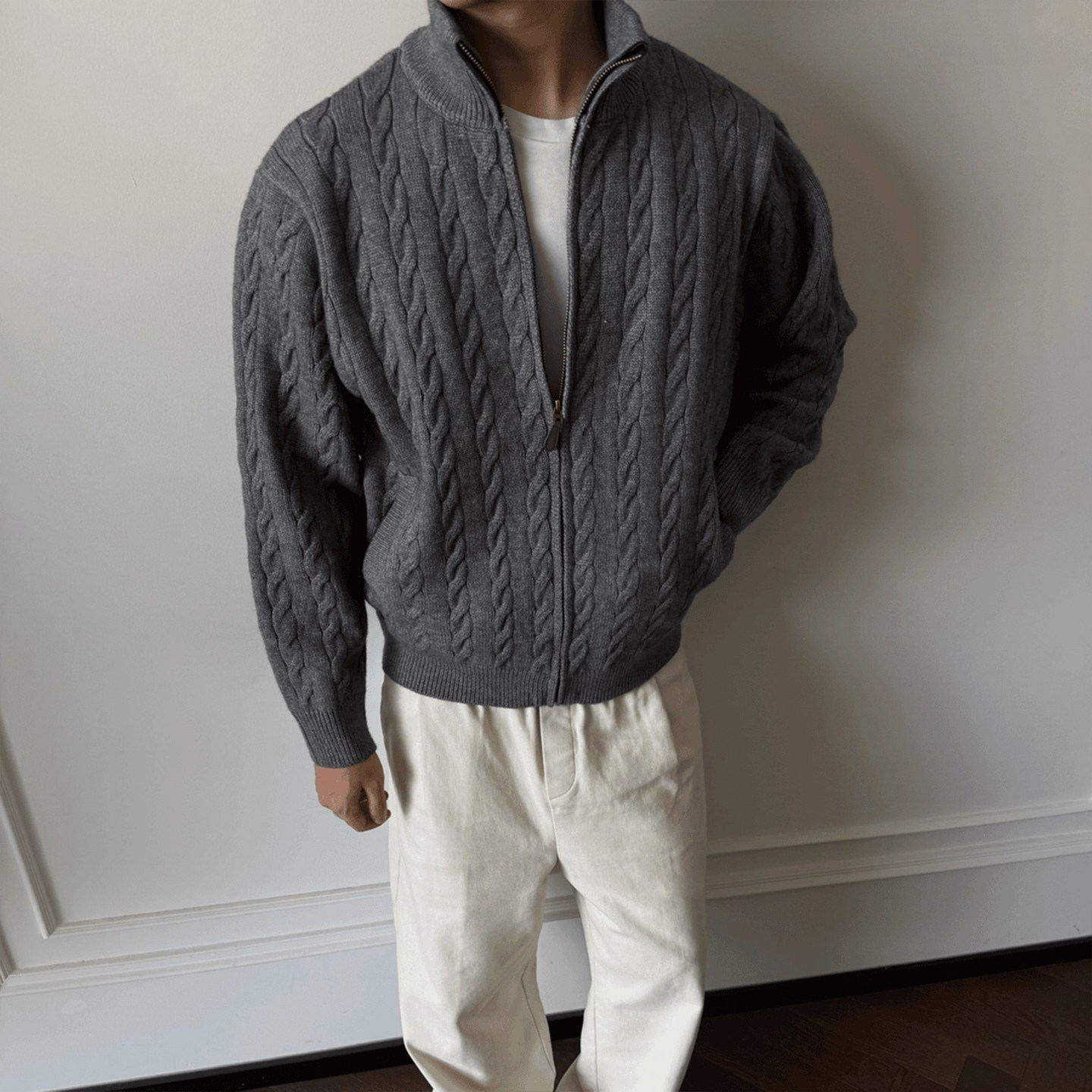 Maglioni con Colletto in Pelli - Mens Fashion Style Images recensione e prezzo