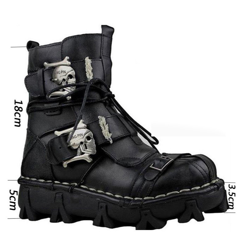 Stivali da moto in vera pelle  - Mens Fashion Combat Boots recensione e prezzo