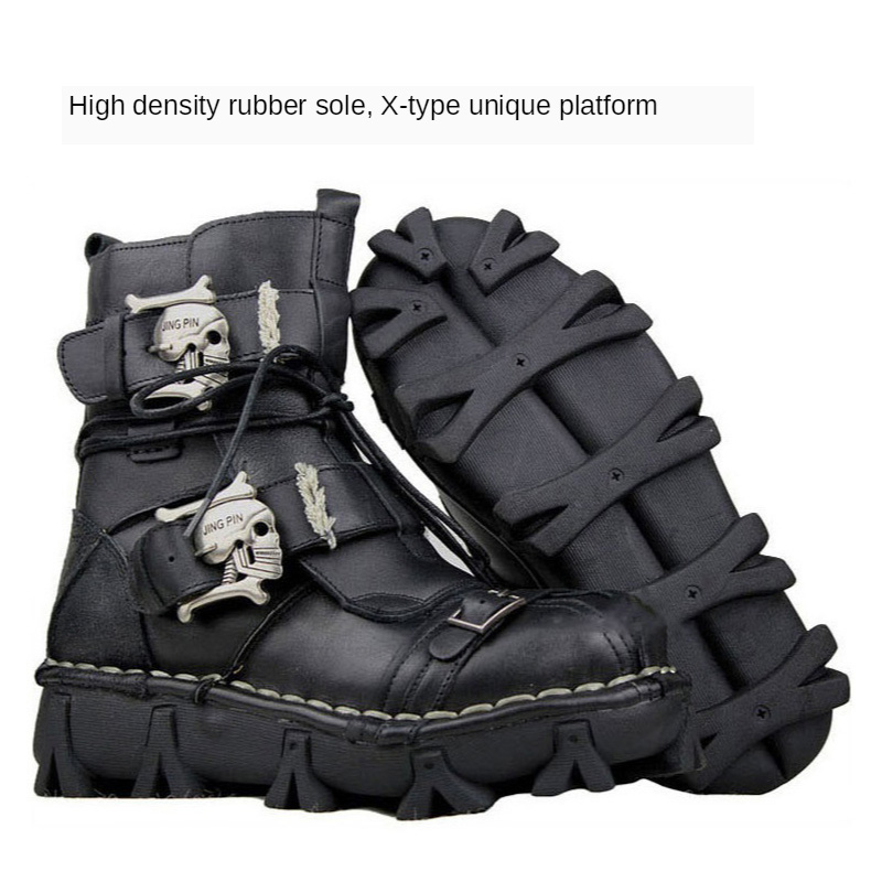Stivali da moto in vera pelle  - Mens Fashion Combat Boots recensione e prezzo