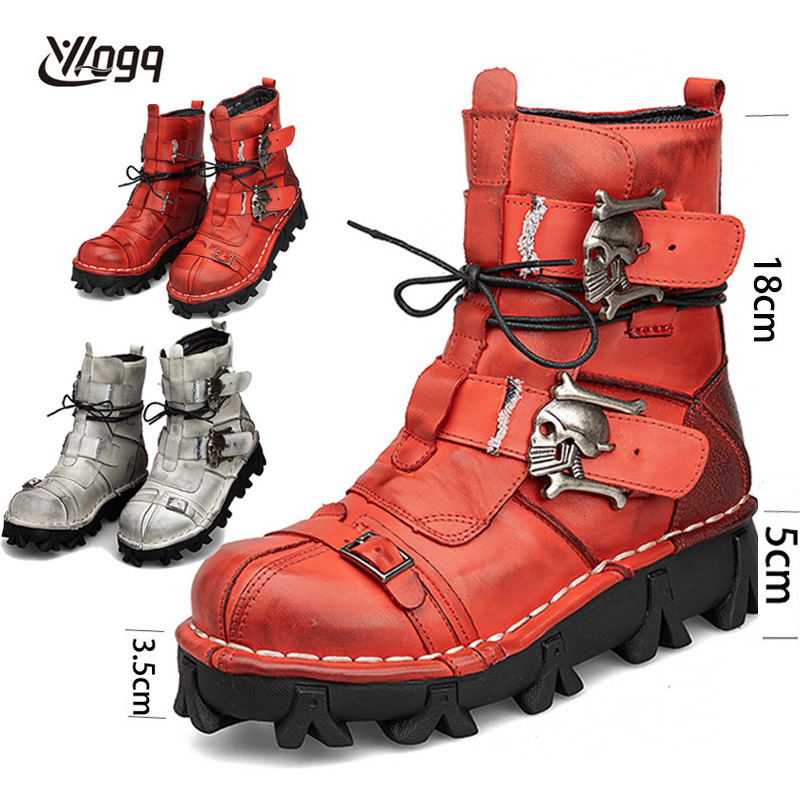 Stivali da moto in vera pelle  - Mens Fashion Combat Boots recensione e prezzo