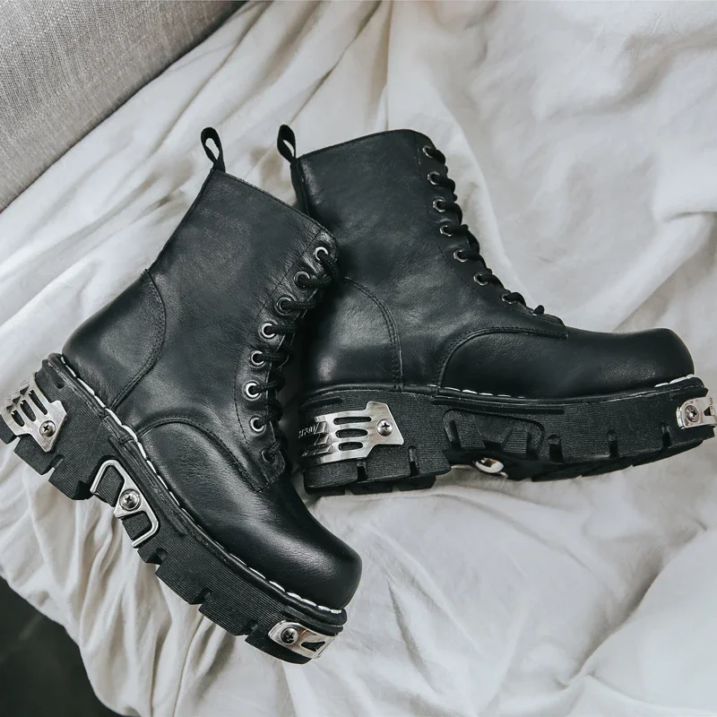 Nuovi Stivali da Moto in Vera  - Mens Fashion Combat Boots recensione e prezzo