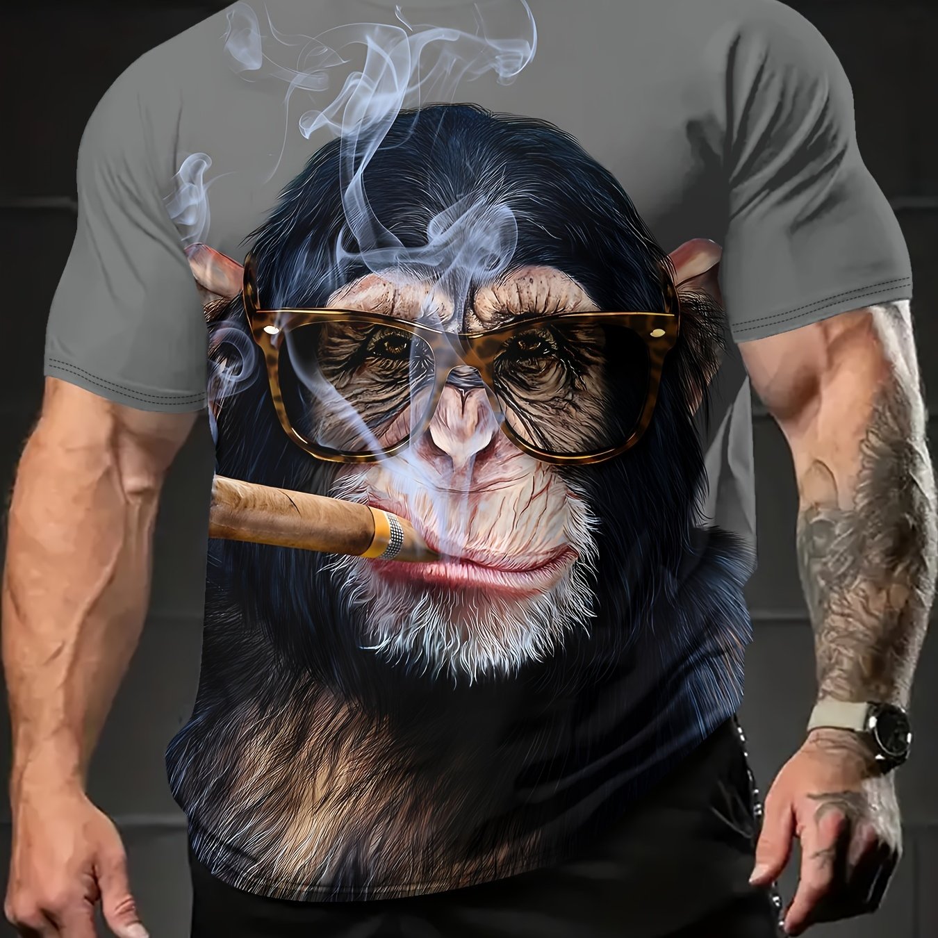 Divertente 3D Gorilla Print ma - Mens Fashion Dress Shirts recensione e prezzo