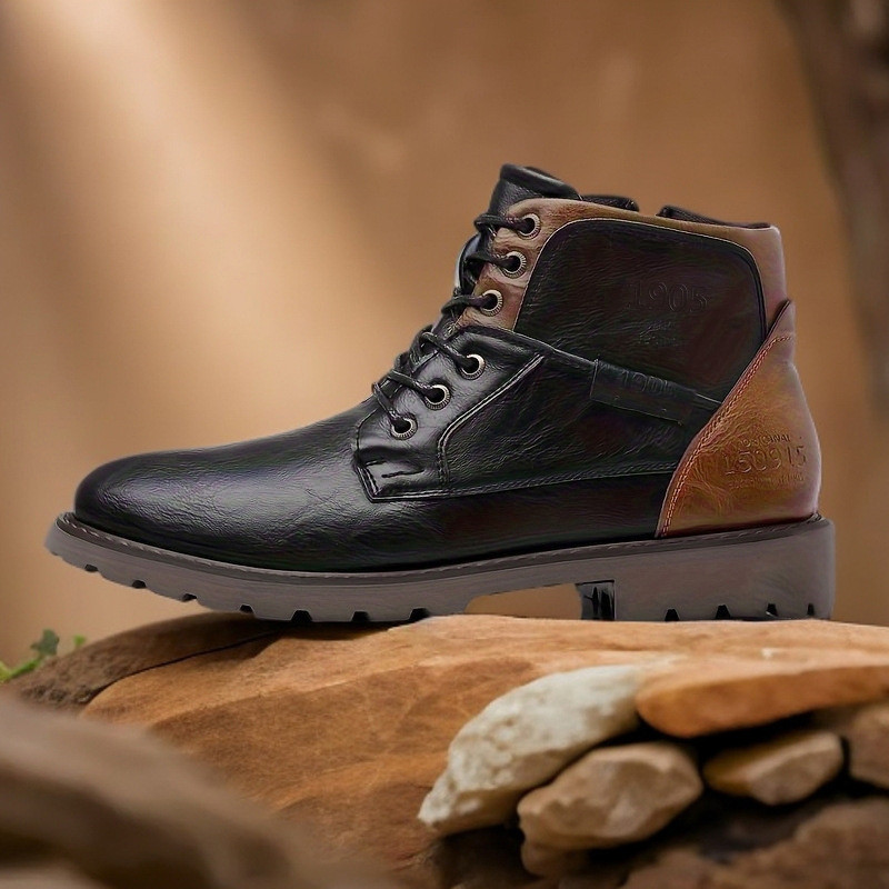 Stivali alla Caviglia in Pelle - Mens Fashion Combat Boots recensione e prezzo