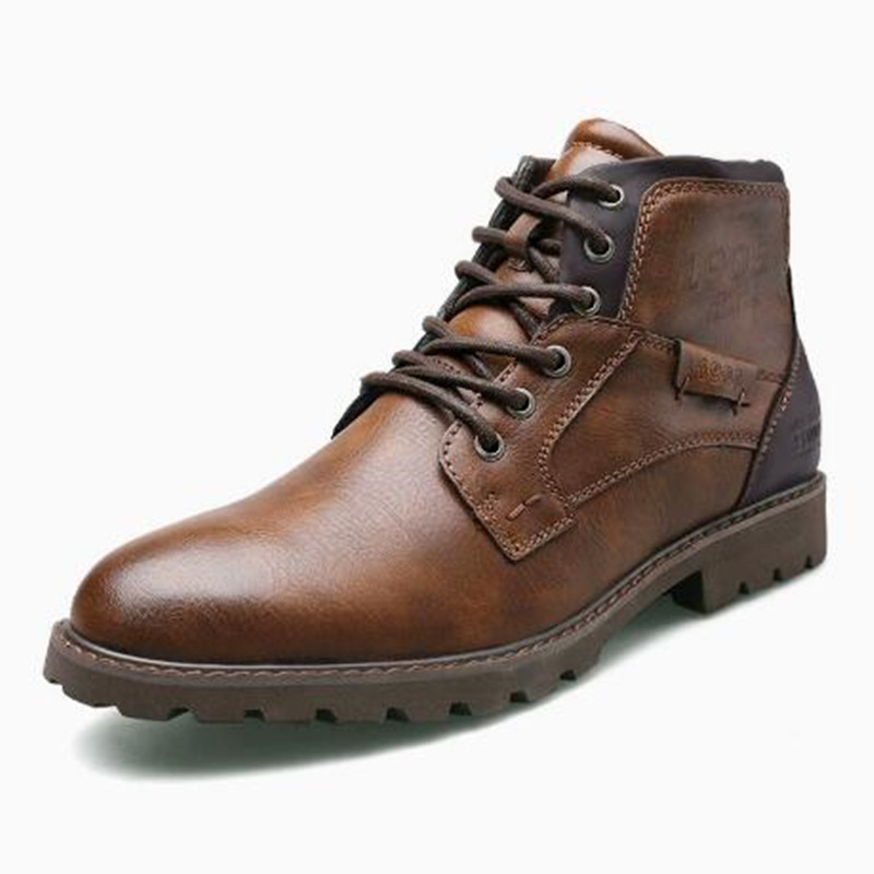 Stivali alla Caviglia in Pelle - Mens Fashion Combat Boots recensione e prezzo
