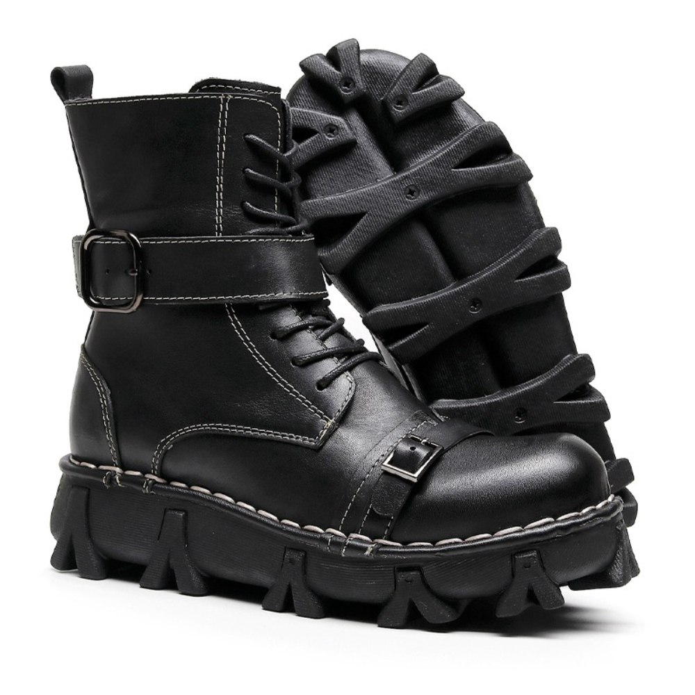 Stivali da moto in vera pelle  - Mens Fashion Combat Boots recensione e prezzo
