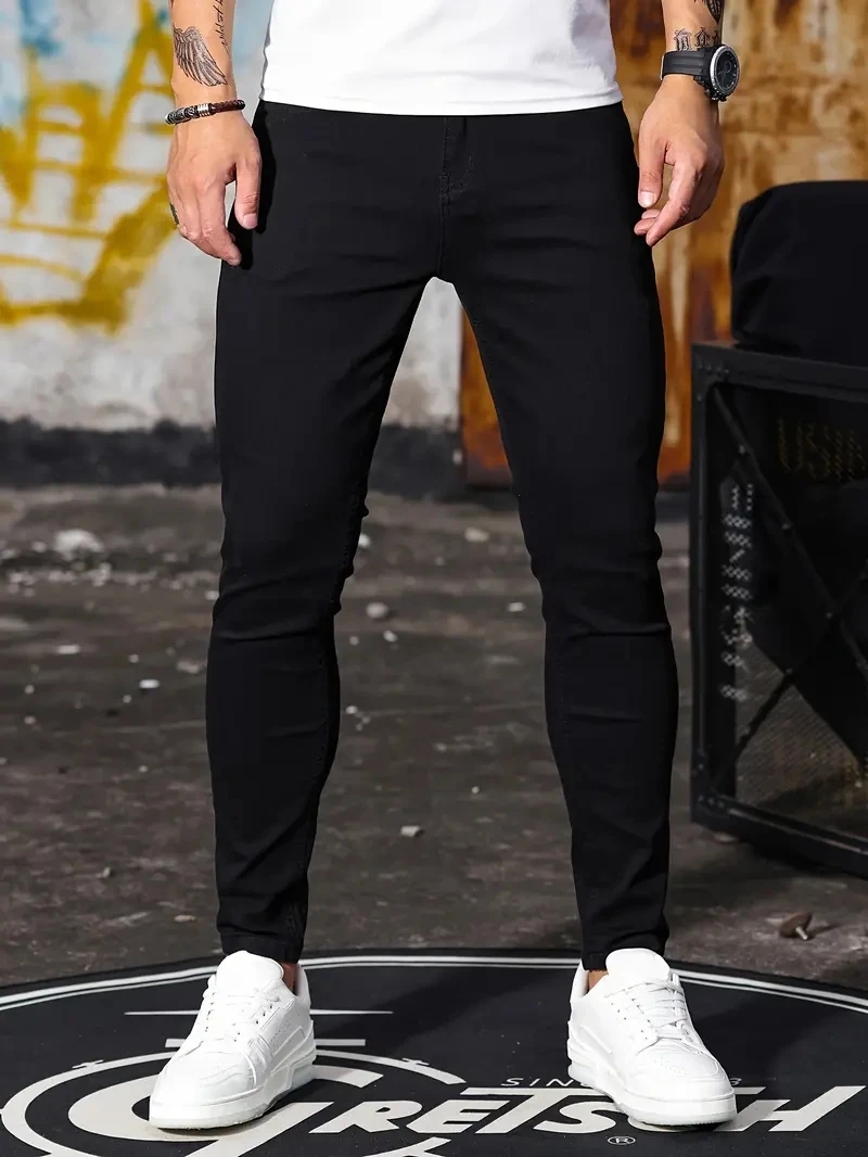Jeans da Uomo Blu Cielo e Neri - Skinny Jeans Ripped recensione e prezzo