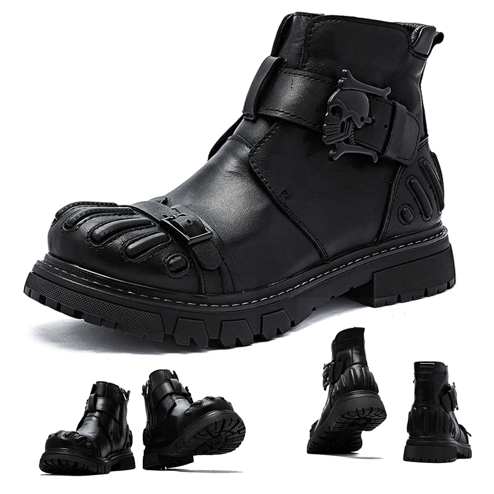 Nuovi Stivali da Moto in Vera  - Mens Fashion Combat Boots recensione e prezzo