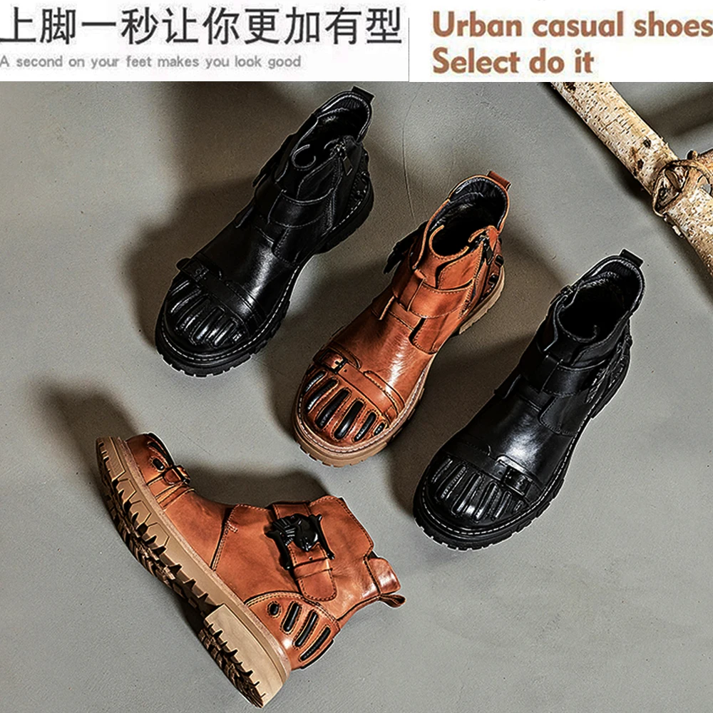 Nuovi Stivali da Moto in Vera  - Mens Fashion Combat Boots recensione e prezzo