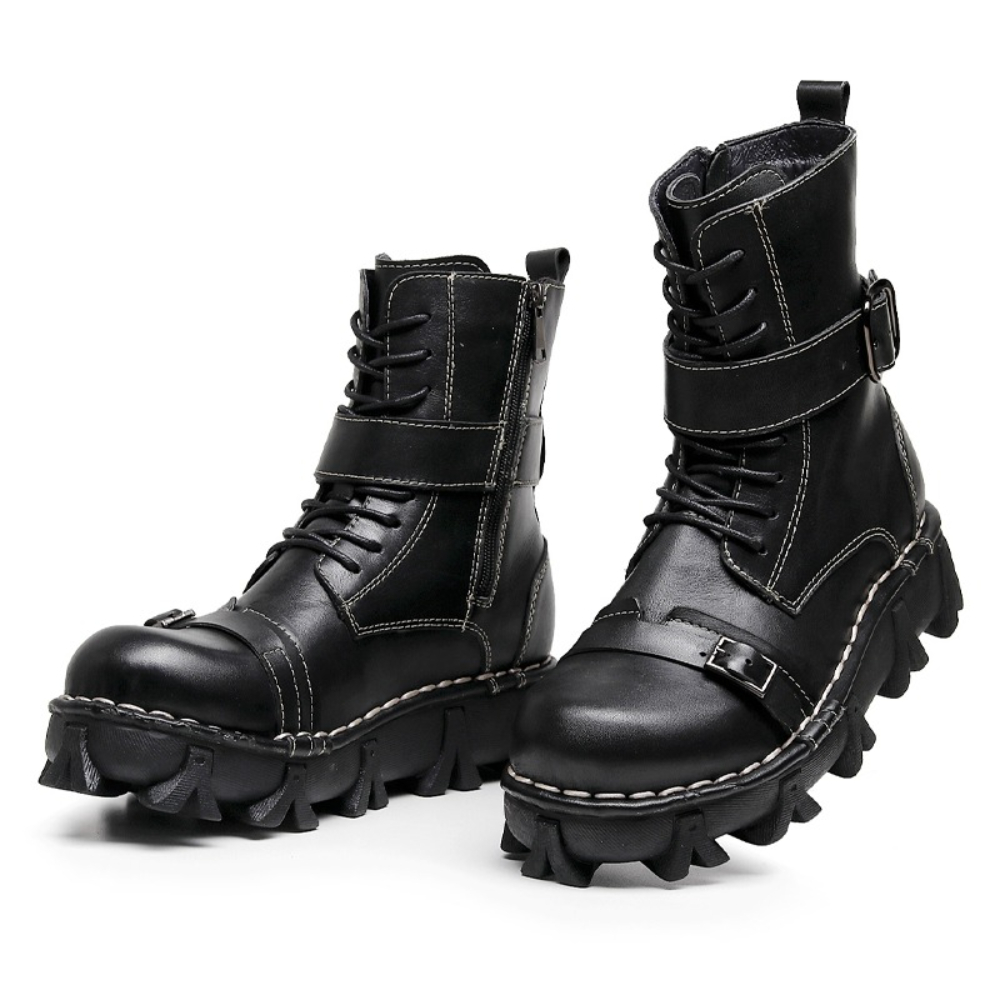 Stivali da moto in vera pelle  - Mens Fashion Combat Boots recensione e prezzo