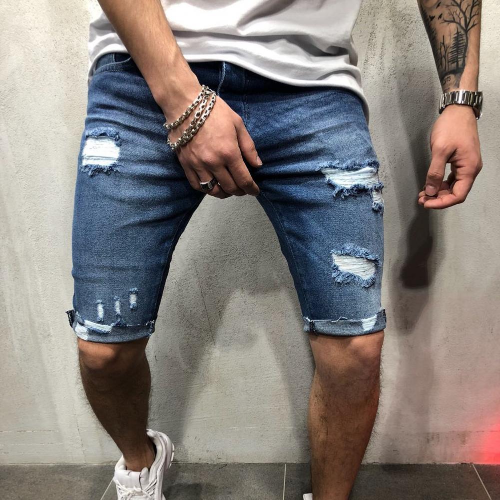 Jeans corti da uomo pantalonci - Skinny Jeans Ripped recensione e prezzo