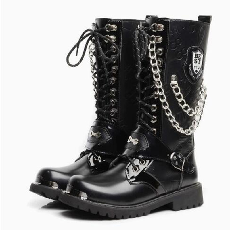 Stivali da Moto da Uomo alla M - Mens Fashion Combat Boots recensione e prezzo
